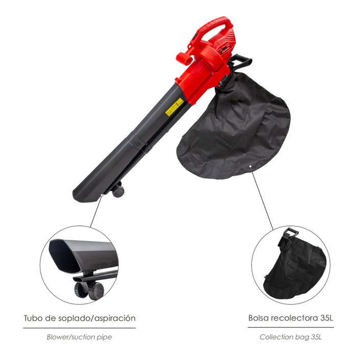 WOLFPACK LINEA PROFESIONAL Aspirateur-souffleur de jardin 3000W