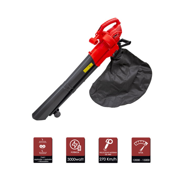 WOLFPACK LINEA PROFESIONAL Aspirateur-souffleur de jardin 3000W