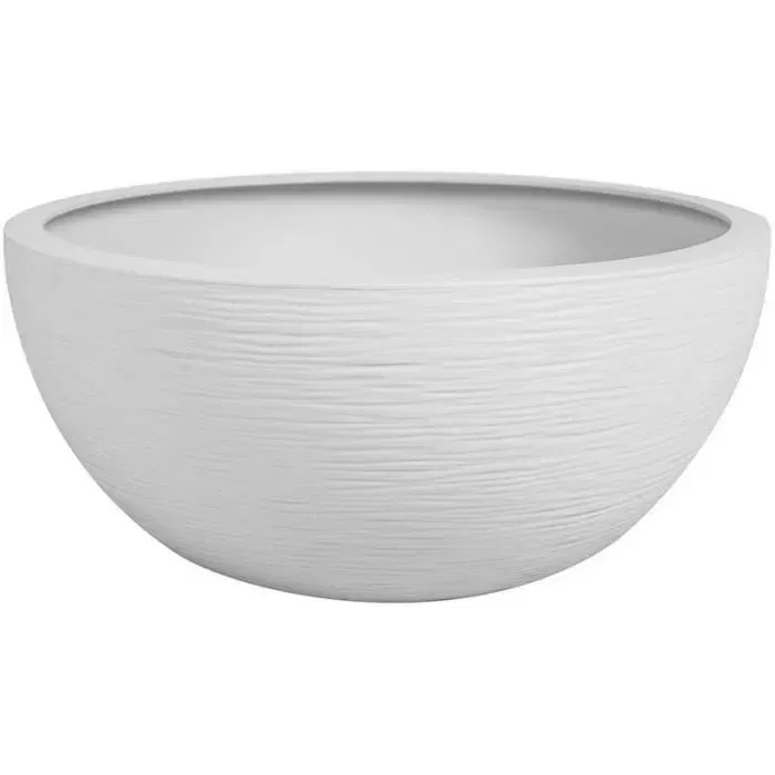 EDA Graphit Up Pot de jardin Ø 30 cm (5,5 L) - Blanc Cérusé pour intérieur/extérieur