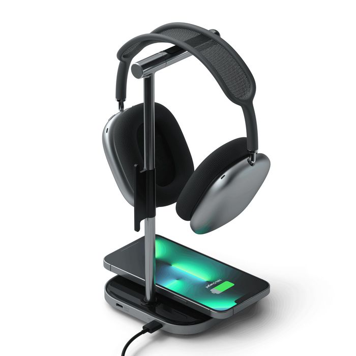 Satechi Support pour Casque 2-en-1 avec Chargeur sans Fil et Port USB-C Satechi Support pour Casque 2-en-1 avec Chargeur sans Fil et Port USB-C