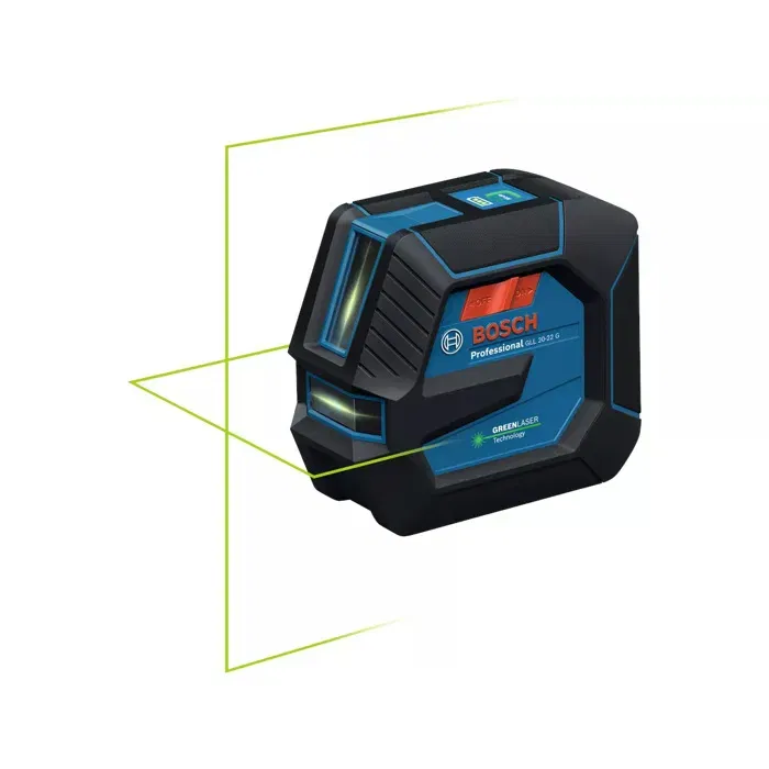 Bosch Professional Laser de traçage croisé GLL 20-22 G vert avec trépied BT 150, sacoche de transport, IP65, 20 m, 4 piles Bosch Professional Laser de traçage croisé GLL 20-22 G vert avec trépied BT 150, sacoche de transport, IP65, 20 m, 4 piles