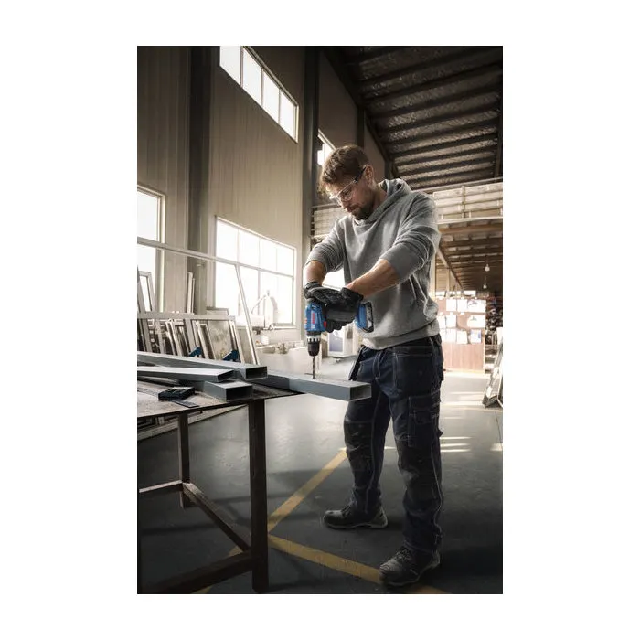 Bosch Professional Perceuse-visseuse à percussion sans fil GSB 18V-25, 2 batteries GBA 2,0Ah et chargeur GAL 18V-40, perçage bois/béton/métal