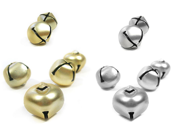Innspiro Lot de 50 clochettes en métal de 12 mm, or et argent Innspiro Lot de 50 clochettes en métal de 12 mm, or et argent