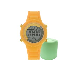 Watxandco RELOJ5_M - Montre digitale orange et transparente
