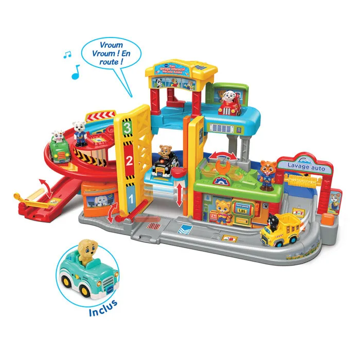 Vtech Tut Tut Bolides Maxi Garage Interactif Mécano Animo avec Théo, Multicolore