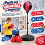 JugaToys Kit de balle de boxe avec gants et hauteur ajustable