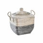 Panier décoratif DKD Home Decor Gris Naturel Boho 45 x 35 x 43 cm