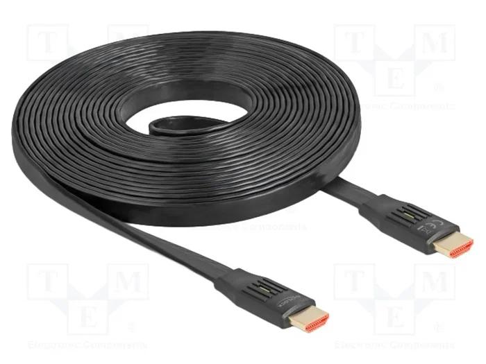 DELOCK Câble HDMI 2.1 de 5m, 48Gbps, Noir DELOCK Câble HDMI 2.1 de 5m, 48Gbps, Noir