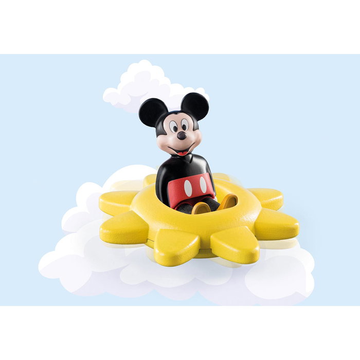 Playmobil PLAYMOBIL 1.2.3 - Mickey Sol Giratorio 71321 - Set de Début Disney avec Mickey Tournant et Son de Sonajero - Développe les Compétences Motrices - À Partir de 12 Mois