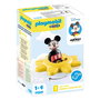 Playmobil PLAYMOBIL 1.2.3 - Mickey Sol Giratorio 71321 - Set de Début Disney avec Mickey Tournant et Son de Sonajero - Développe les Compétences Motrices - À Partir de 12 Mois