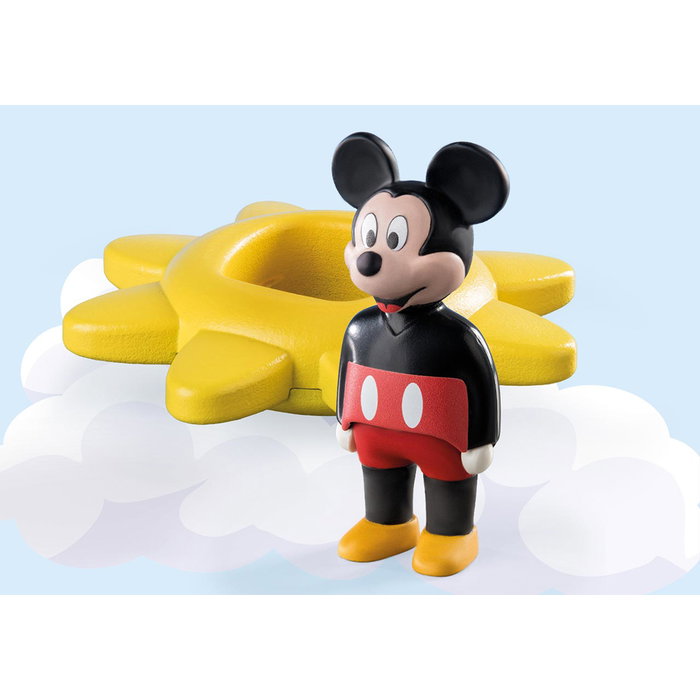 Playmobil PLAYMOBIL 1.2.3 - Mickey Sol Giratorio 71321 - Set de Début Disney avec Mickey Tournant et Son de Sonajero - Développe les Compétences Motrices - À Partir de 12 Mois