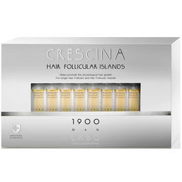 Labo Crescina Follicular Islands 1900, Sérum traitant anti-chute pour homme en ampoules, pour le cuir chevelu, 20 pièces