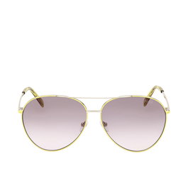 Emilio Pucci EP0206 41F Lunettes de soleil aviateur femme monture jaune verres marron dégradé 63 mm