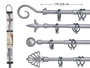 Giftdecor Barre à Rideau Argentée 170-320 cm