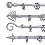 Giftdecor Barre à Rideau Argentée 170-320 cm