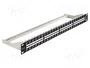 DELOCK Panneau de brassage Keystone 1U 19 pouces noir