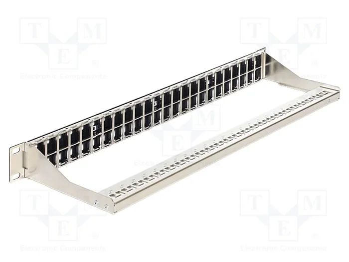 DELOCK Panneau de brassage Keystone 1U 19 pouces noir