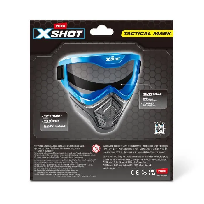 ZURU X-SHOT Excel Blue Mask - Masque de protection réglable avec ventilation intégrée - Design stylé ZURU X-SHOT Excel Blue Mask - Masque de protection réglable avec ventilation intégrée - Design stylé