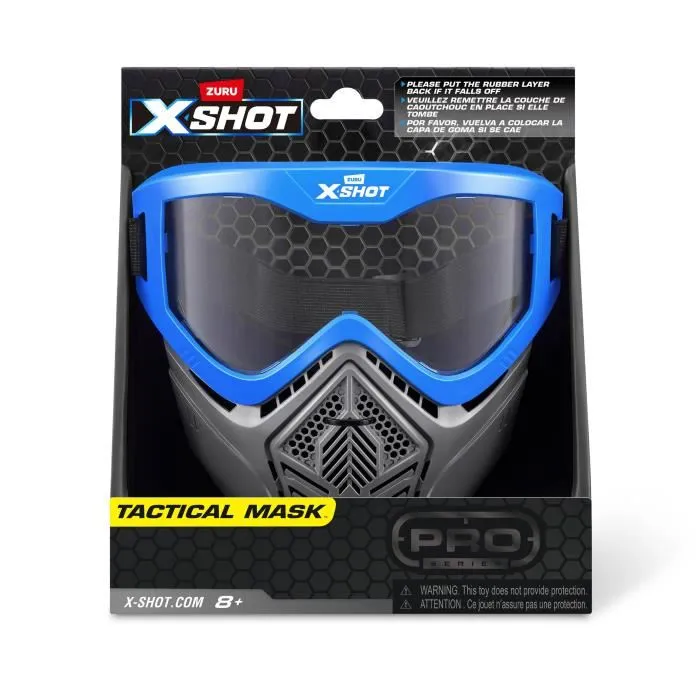 ZURU X-SHOT Excel Blue Mask - Masque de protection réglable avec ventilation intégrée - Design stylé ZURU X-SHOT Excel Blue Mask - Masque de protection réglable avec ventilation intégrée - Design stylé