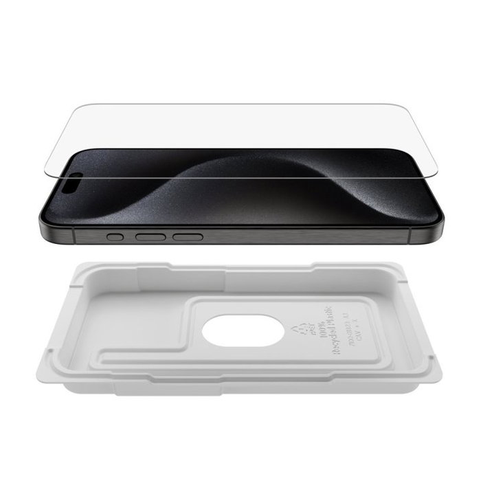 Belkin OVA160HQ ScreenForce Protecteur en Verre Trempé pour iPhone 16 Pro Max - Dureté 9H Antibactérien 0.33mm