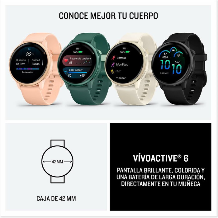 Garmin vívoactive 6 - 42mm - Noir/Gris foncé