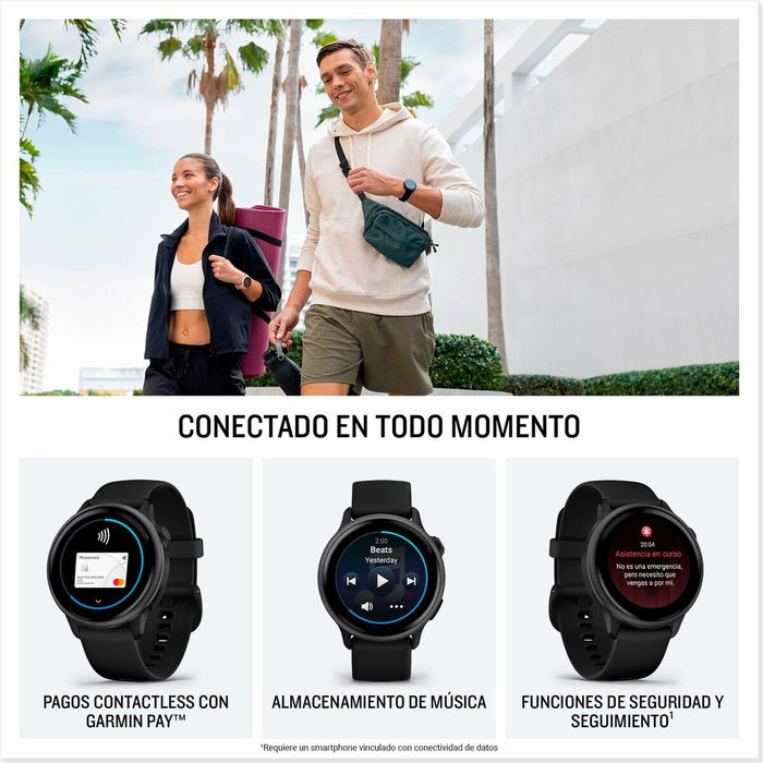 Garmin vívoactive 6 - 42mm - Noir/Gris foncé