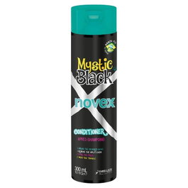 Novex Acondicionador Santo Black Poderoso - Après-Shampoing Hydratant 300 ml pour Cheveux Brillance et Démêlage - avec Huile de Baobab