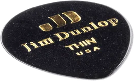 DUNLOP Pack de 12 médiators Genuine Celluloid Teardrop noir - Thin