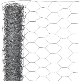 Nature - Grillage hexagonal galvanisé, maille 25 mm, acier, 0.5 x 3 m, triple torsion, usage extérieur