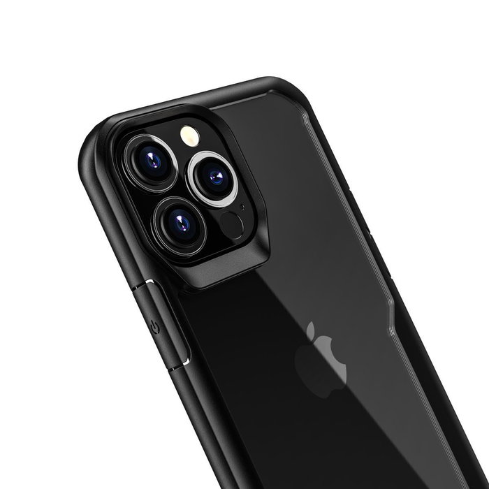 Muvit for Change Coque Shockproof 2m pour iPhone 13 Pro Max Noir et Transparent