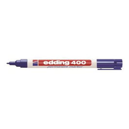 Edding 400 Perm Marker Bleu (4-400003) - Marqueur indélébile permanent, pointe moyenne