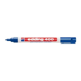 Edding 400 Marqueur Permanent Bleu, Lot de 10