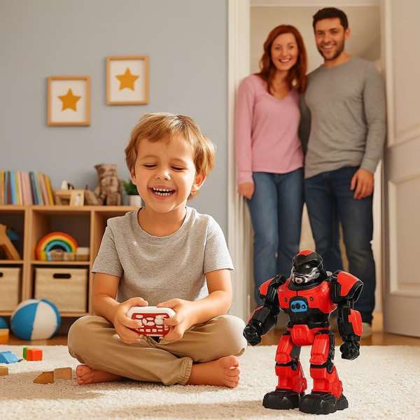 Crazon Robot télécommandé avec infrarouge et suivi intelligent - Rouge
