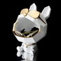 Home Deco Factory Sculpture vide-poche chien avec lunettes Blanc