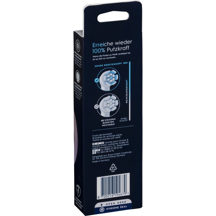 Oral-B Brossettes de Recharge iO Gentle Cleaning, Pack de 6, Blanc