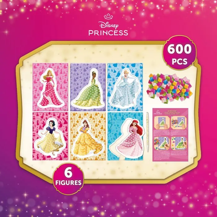 Lisciani Giochi Princess Kit Tissu Créatif DIY - Princesses Disney Lisciani Giochi Princess Kit Tissu Créatif DIY - Princesses Disney