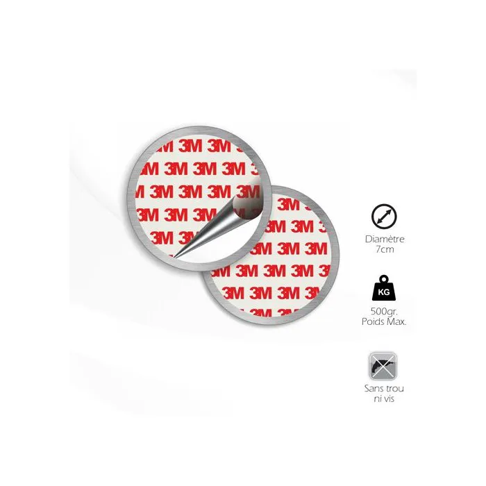 KYF - Lot de 2 kits de fixation magnétique universels à surface adhésive extra forte - 3 m - Bouton de sonnette lumineux - Réf: KYF KYF - Lot de 2 kits de fixation magnétique universels à surface adhésive extra forte - 3 m - Bouton de sonnette lumineux - Réf: KYF