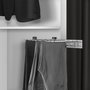 Emuca Porte-pantalons Self à montage latéral pour armoire, Droite, Chromé, Acier et Plastique et Aluminium.