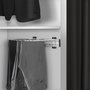 Emuca Porte-pantalons Self à montage latéral pour armoire, Droite, Chromé, Acier et Plastique et Aluminium.
