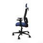 Piqueras y Crespo Bormate, Chaise de bureau avec mécanisme asynchrone, Bleu marine et Noir