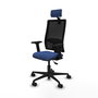 Piqueras y Crespo Bormate, Chaise de bureau avec mécanisme asynchrone, Bleu marine et Noir