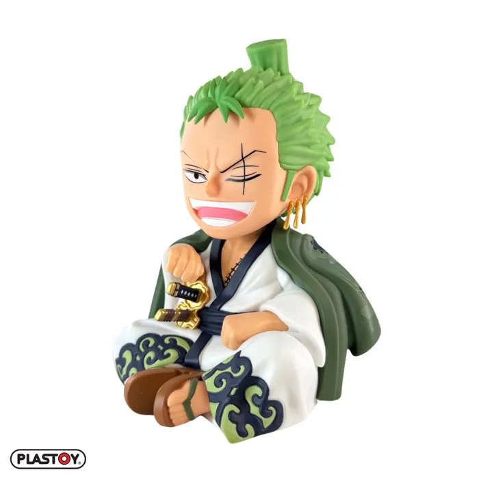 Plastoy Tirelire One Piece Zorojuro en Plastique - Figurine de Collection - 15 cm