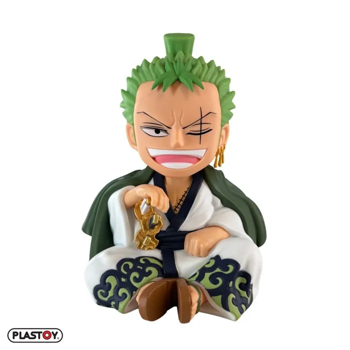 Plastoy Tirelire One Piece Zorojuro en Plastique - Figurine de Collection - 15 cm
