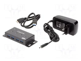 LOGILINK Hub USB 3.0 avec 4 ports USB A et port USB B micro