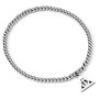 THE CARAT SHOP Bracelet à Bille en Acier Inoxydable Harry Potter avec Amulette des Reliquias de la Muerte, Bande Extensible de 18 cm, Hipoallergénique, Cadeau