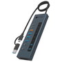 Icy IB-HUB1742CR-C2PD Hub 11-en-1 USB-C avec PD et Lecteur de cartes, Argent