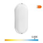 Edm Aplique LED ovale avec détecteur de mouvement et crépusculaire 18W 1820lm 6400K lumière froide 23x10cm