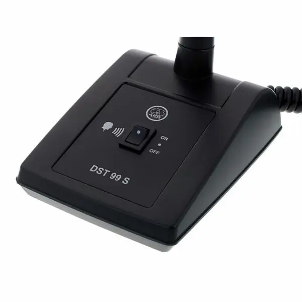 AKG DST99S Microphone dynamique cardioïde avec câble XLR, 150 Hz-15 kHz, 133 dB, 530 Ω, support de table