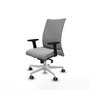 Piqueras Y Crespo Albacete Confidente - Chaise de Bureau Gris Clair avec Mécanisme Synchrone