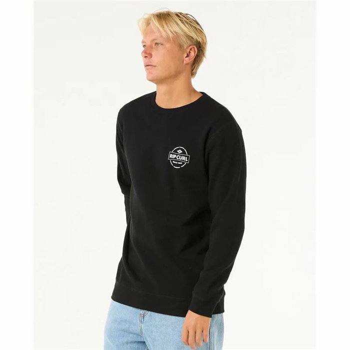 Sweat sans capuche homme Rip Curl Stapler Crew Noir L